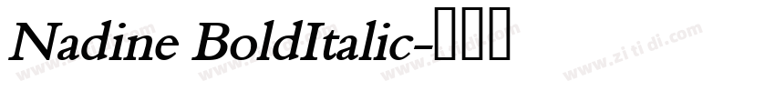 Nadine BoldItalic字体转换